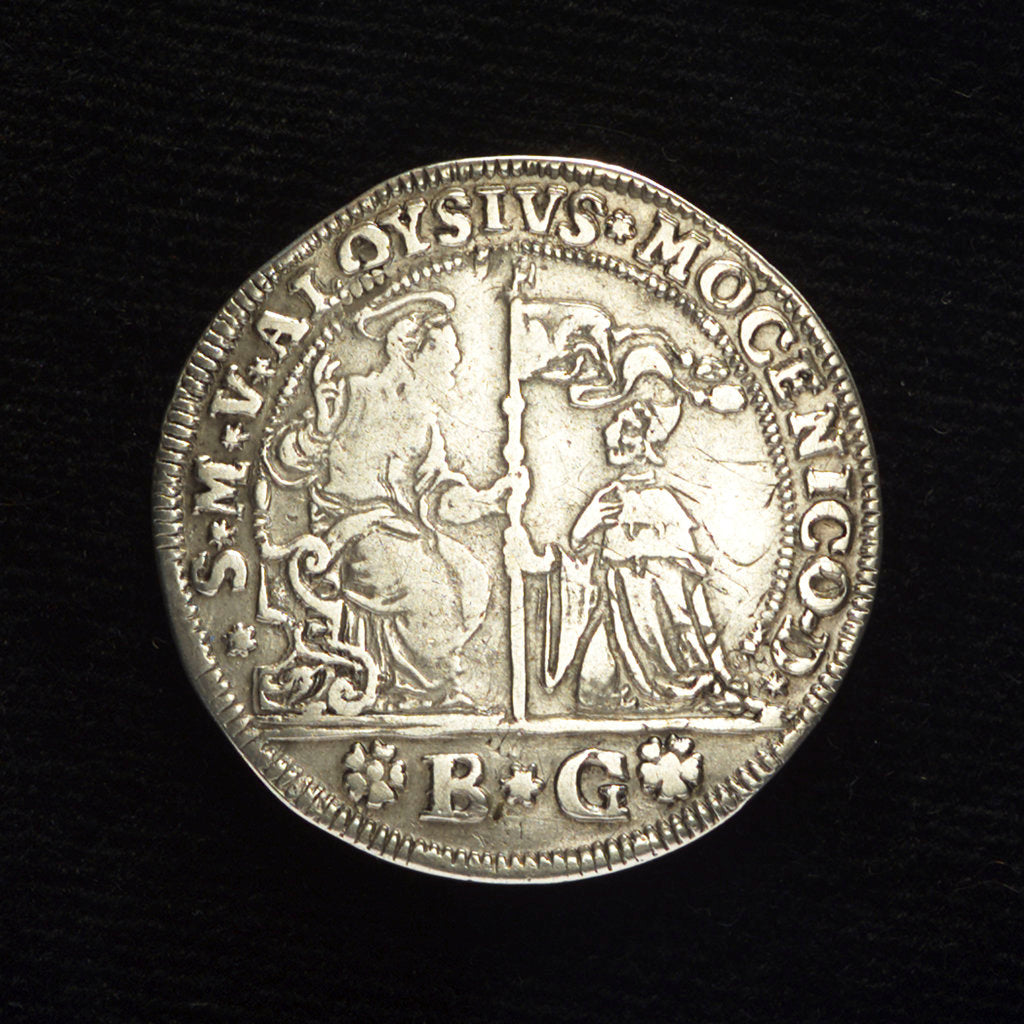Detail of Counter commemorating three ships for the defence of Lake Garda; obverse by B.G.