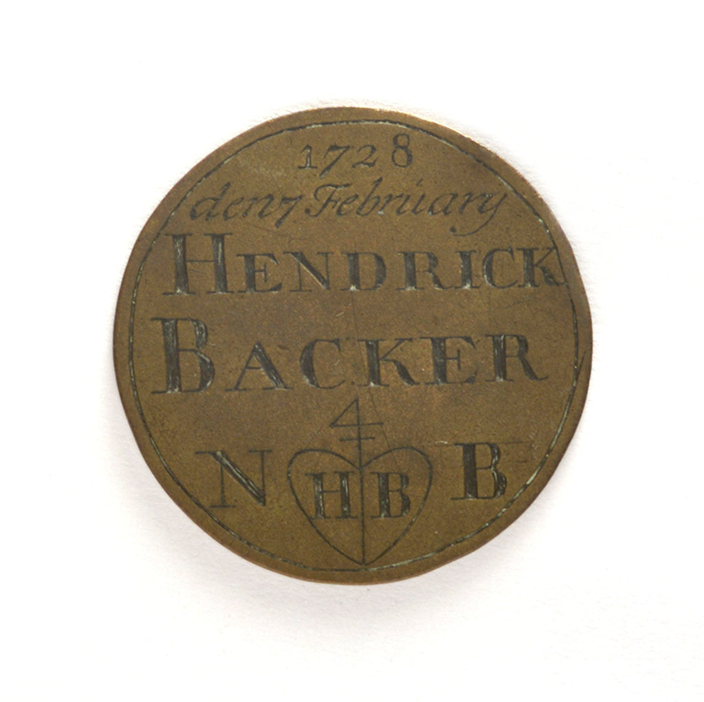 Detail of Badge of the Boatmen's Guild of Amsterdam; reverse by unknown