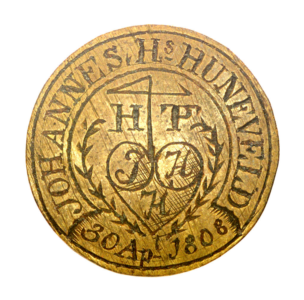 Detail of Lighterman's badge; reverse by unknown