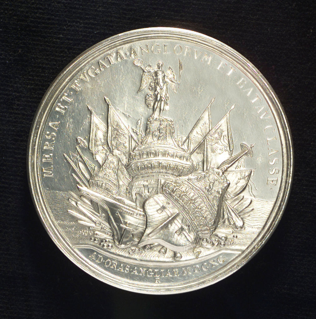 Detail of Medal commemorating the action off Beachy Head, 1690; reverse by H. Roussel