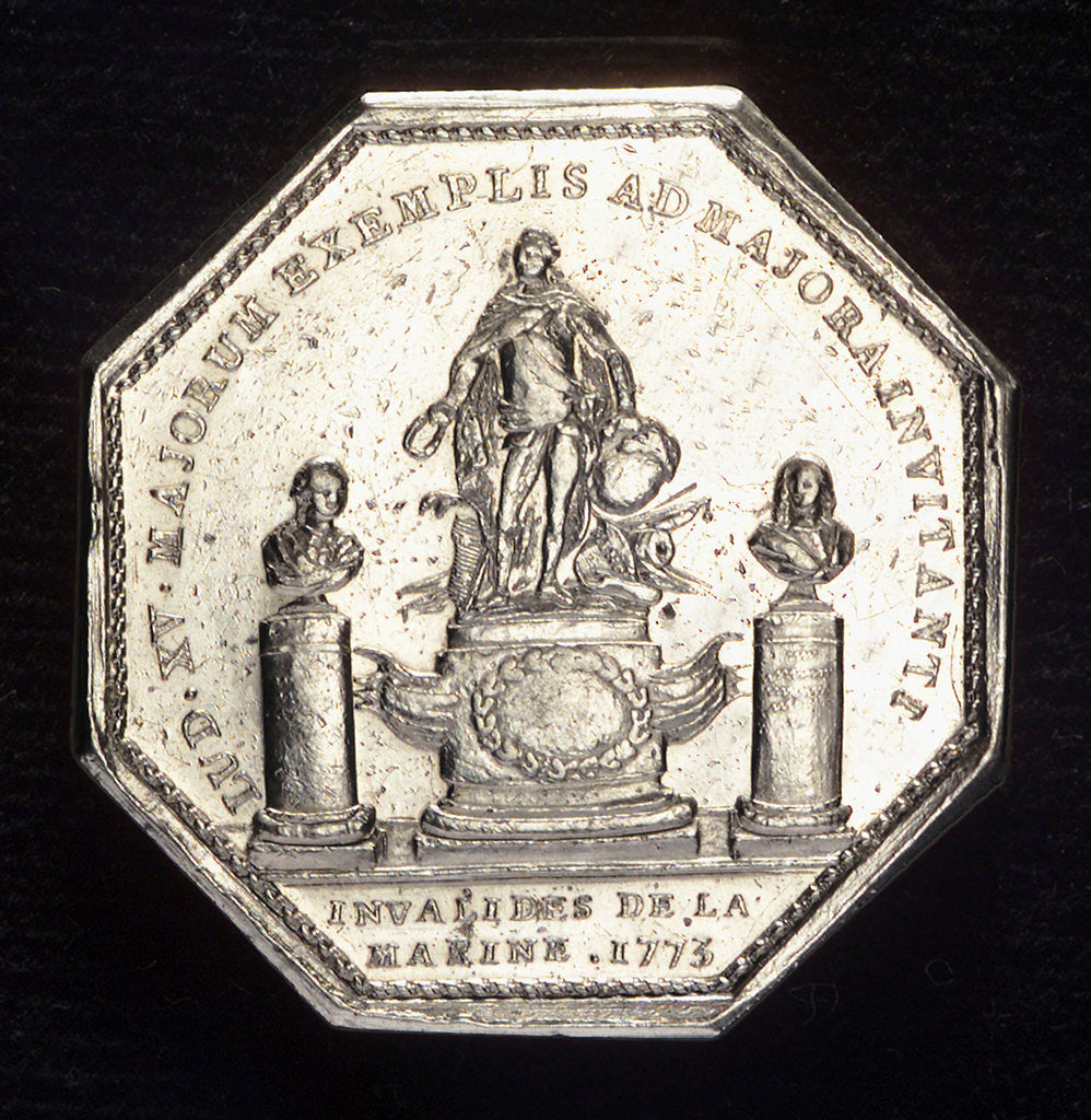 Detail of Medal commemorating naval invalids; reverse by B. Duvivier