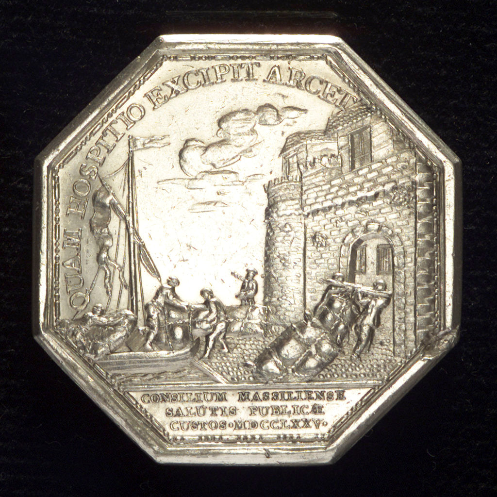 Detail of Medal commemorating the establishment of a lazaretto at Marseilles, 1775; reverse by N.M. Gatteaux