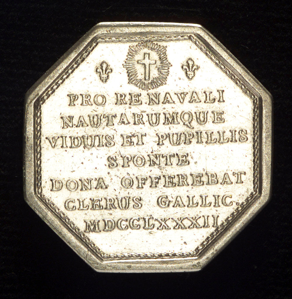 Detail of Commemorative medal presented as a gift from the Clergy to the Navy; reverse by B. Duvivier