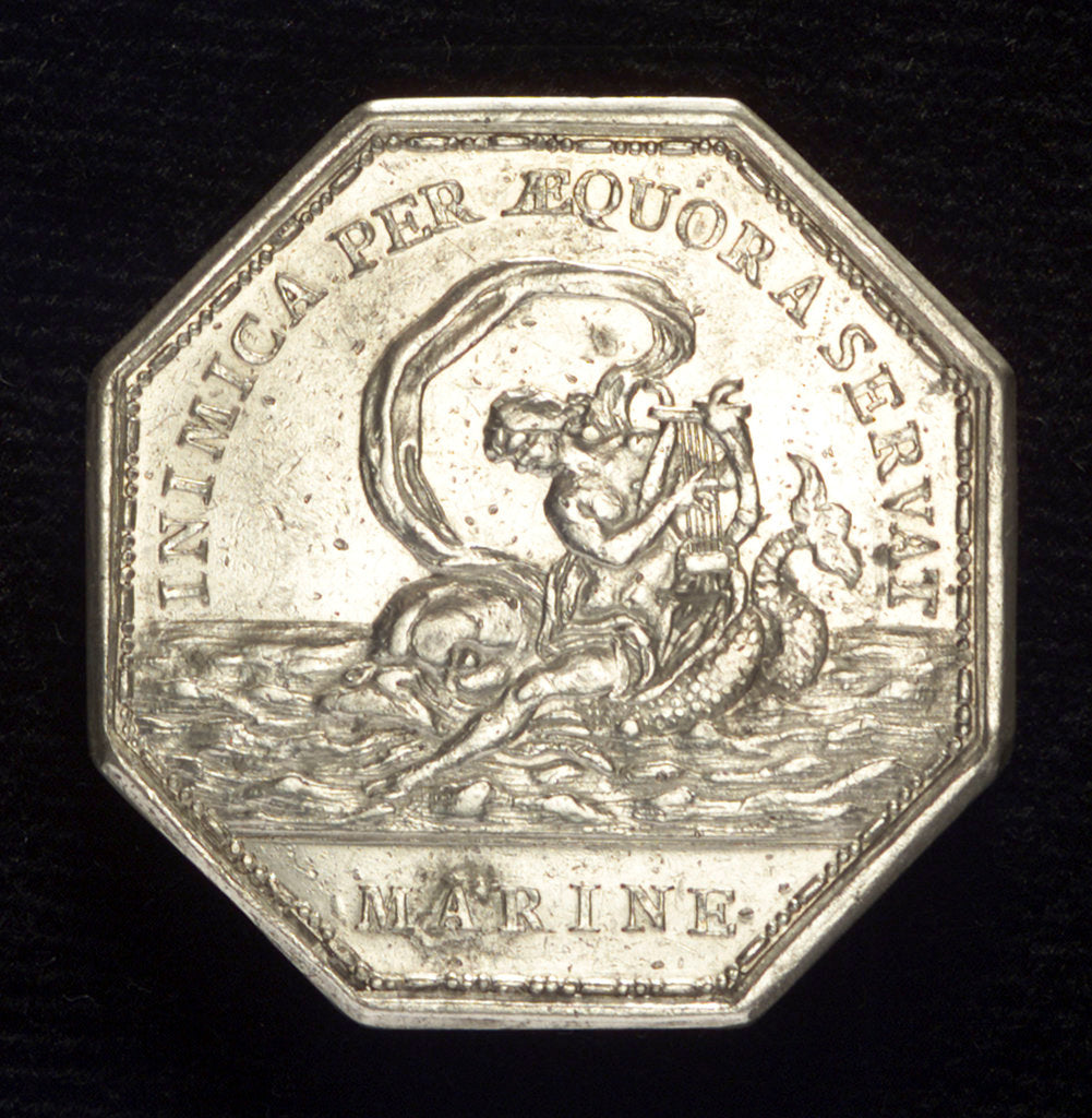 Detail of Medal commemorating increased naval power; reverse by N.M. Gatteaux