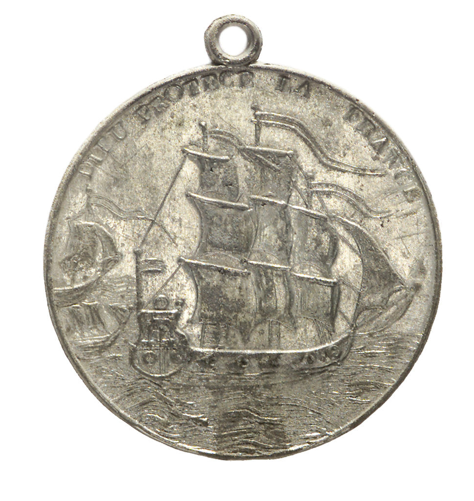 Detail of Medal commemorating Napoleon Bonaparte (1769-1821) sailing from Elba, 1815; reverse by unknown