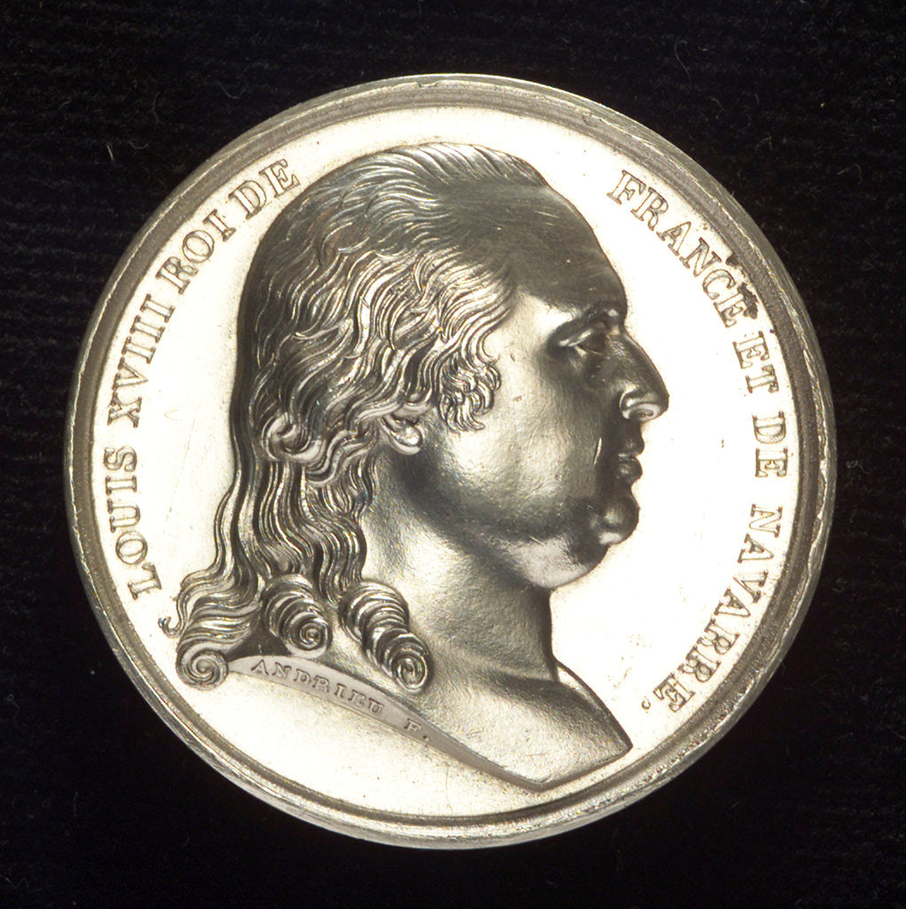 Detail of Medal commemorating the Expedition of the corvette 'Uraine', 1817; obverse by B. Andrieu; J.P. de Puymaurin