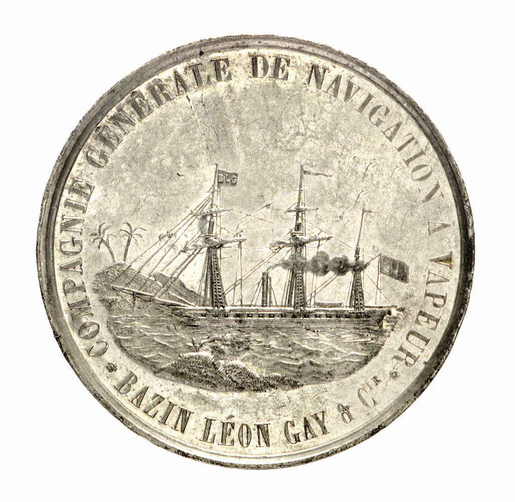 Detail of Medal commemorating the General Steam Navigation Company; obverse by A. Stern