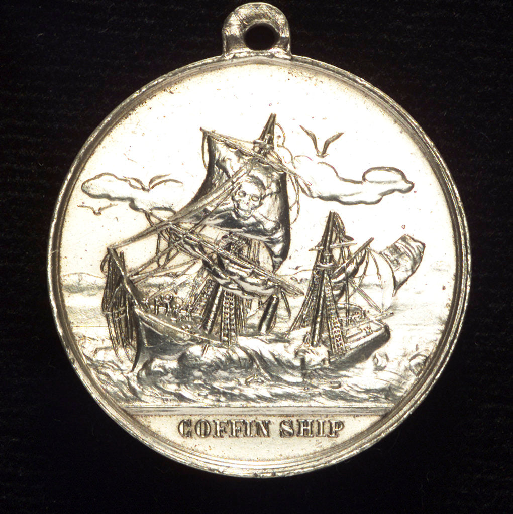 Detail of Medal commemorating Samuel Plimsoll (1824-1898) and the coffin-ships; reverse by A. Chevalier
