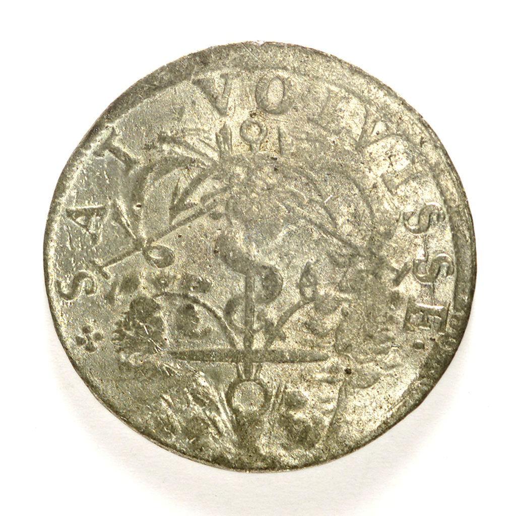 Detail of Counter commemorating Admiral Gaspard de Coligny (1516-1572); reverse by unknown