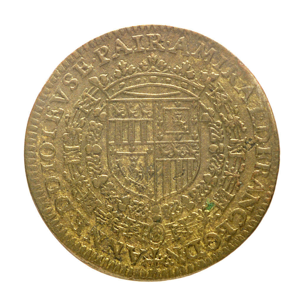 Detail of Counter commemorating the death of Admiral Duc de Joyeuse, 1587; obverse by unknown