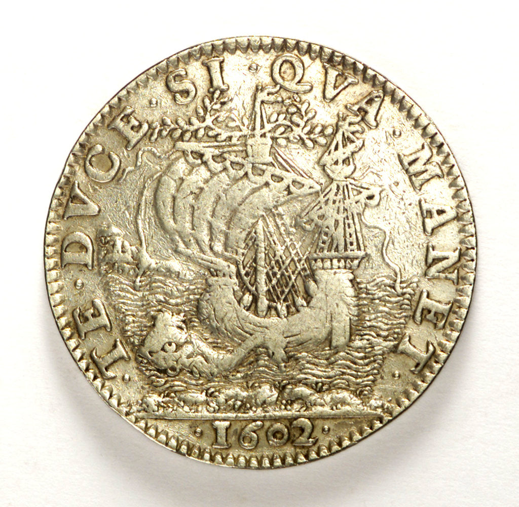 Detail of Counter commemorating Six Galleys built; obverse by unknown