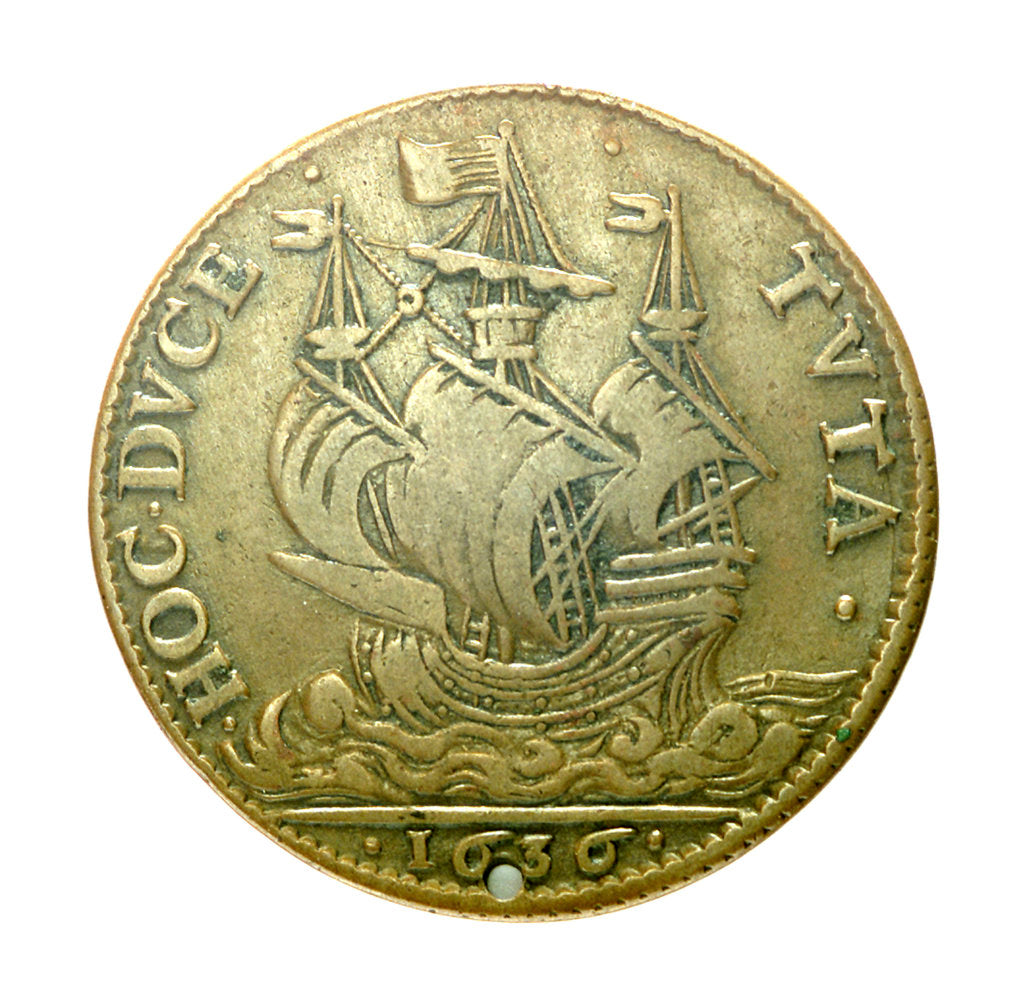 Detail of Counter commemorating Cardinal Armand Jean Duplessis, Duc de Richelieu (1585-1642); reverse by unknown