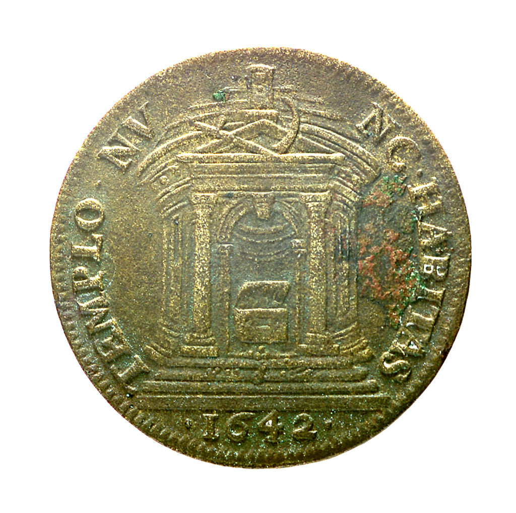 Detail of Counter commemorating the death of Cardinal Richelieu, 1642; reverse by unknown