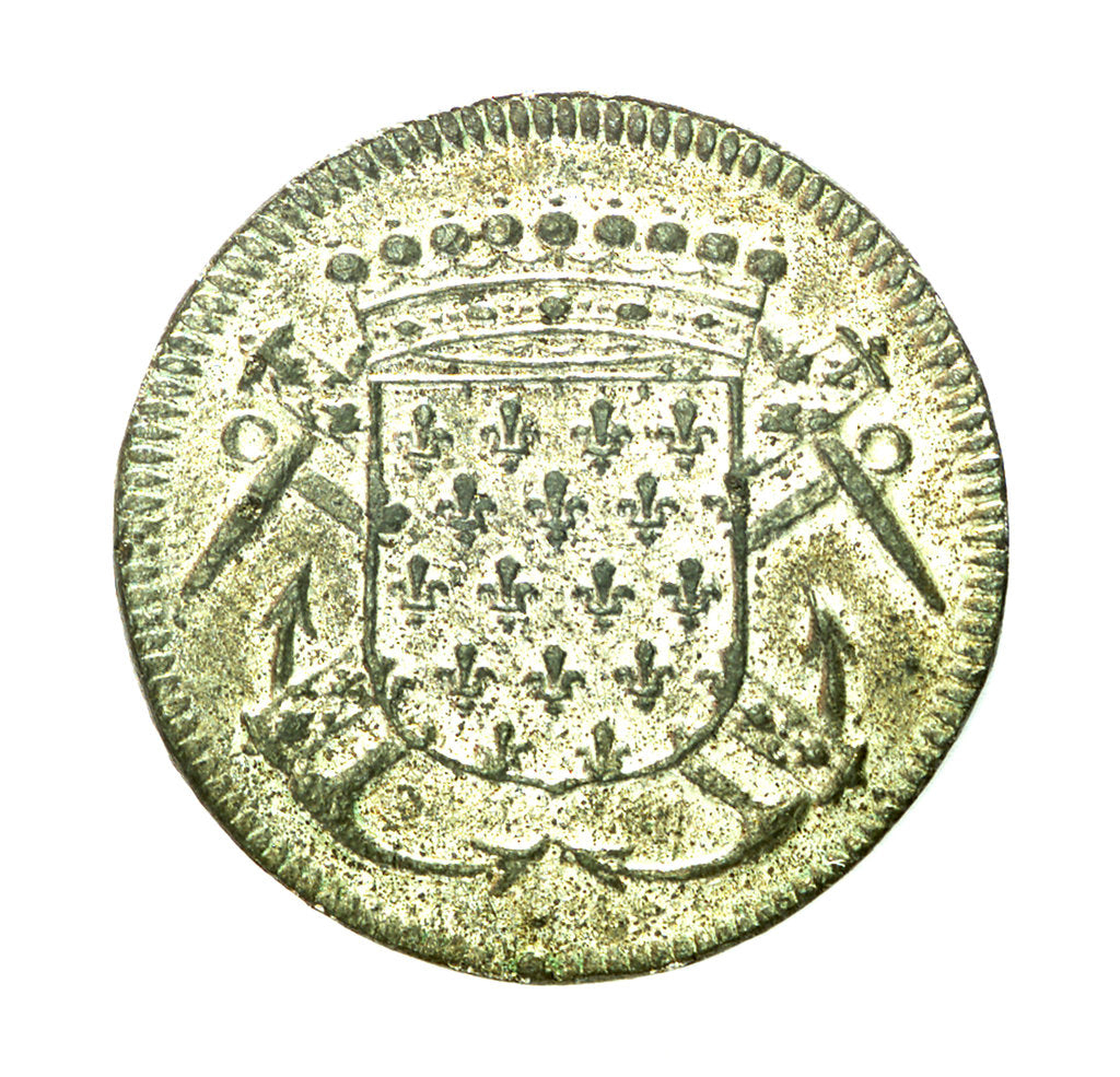 Detail of Counter commemorating Admiral Louis Foucault de St Germain (1616-1659); obverse by unknown