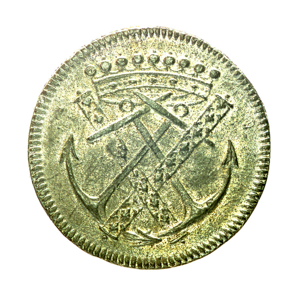 Detail of Counter commemorating Admiral Louis Foucault de St Germain (1616-1659); reverse by unknown