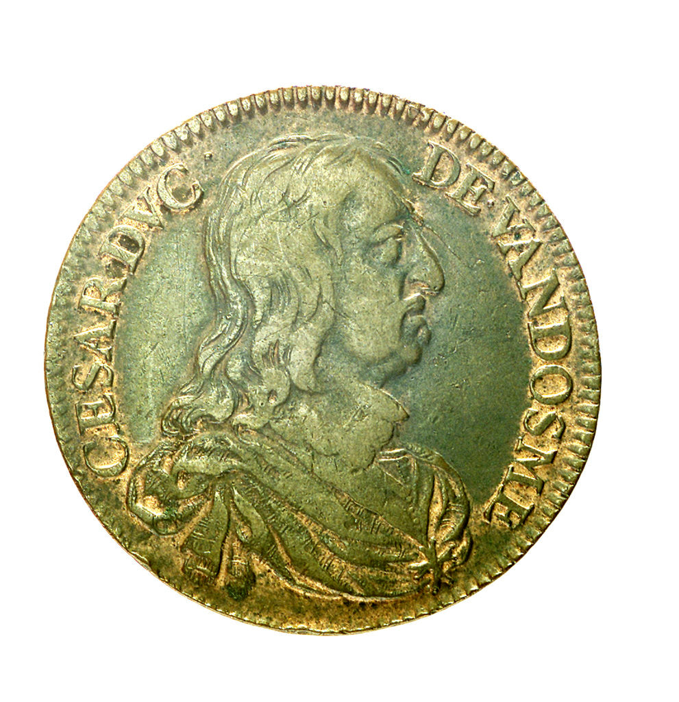 Detail of Counter commemorating the building of the thirty-eight gun ship 'Hercules', 1655; obverse by unknown