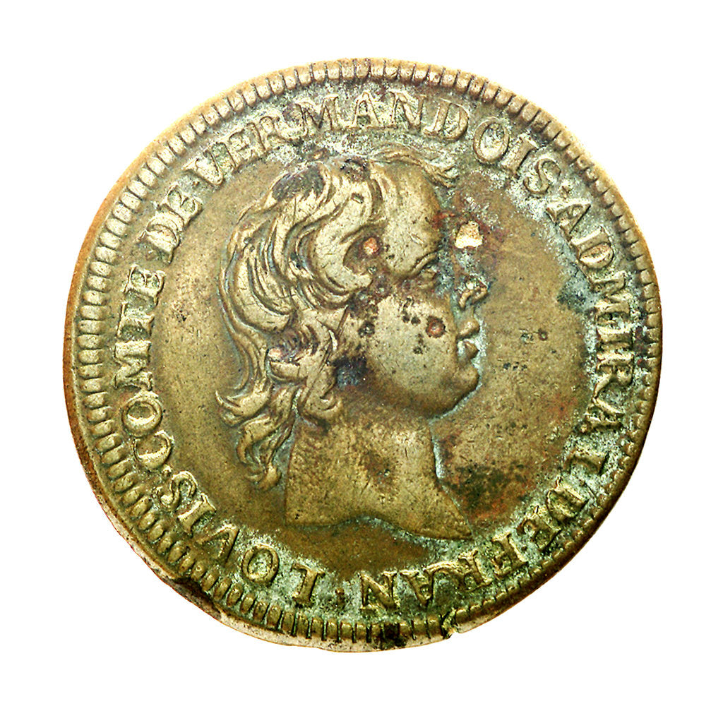 Detail of Counter commemorating the French fleet building programme; obverse by unknown