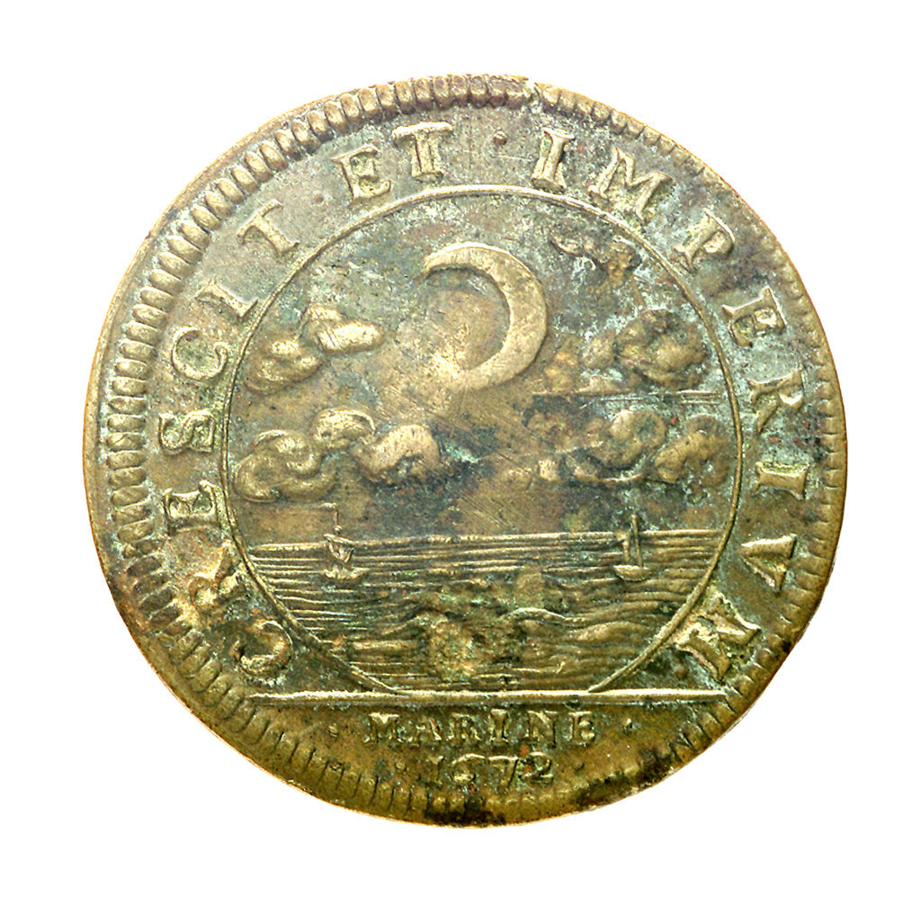 Detail of Counter commemorating the French fleet building programme; reverse by unknown