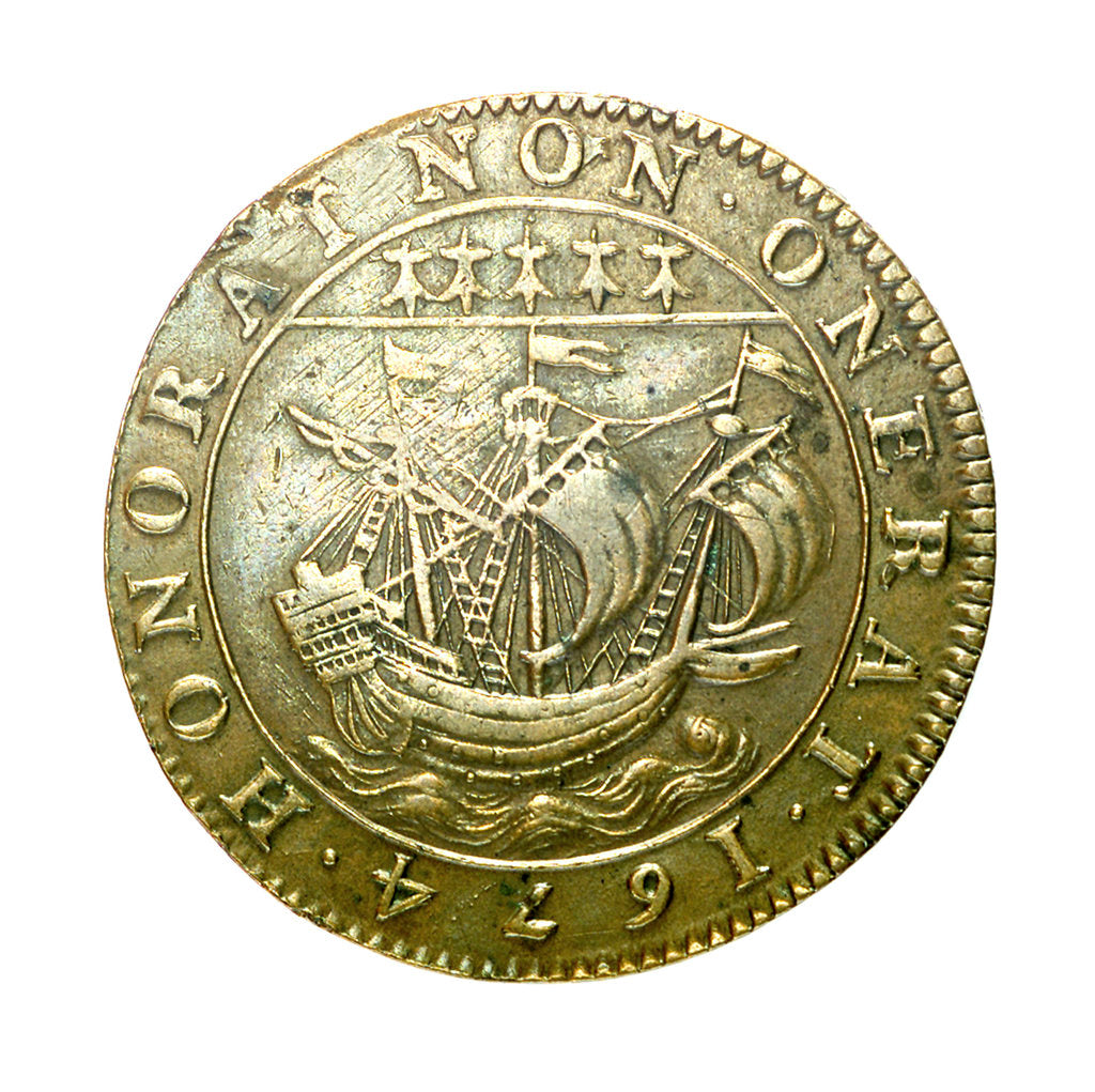 Detail of Counter commemorating J. Regnier, King's Equerry, Lord of La Souchais; reverse by unknown