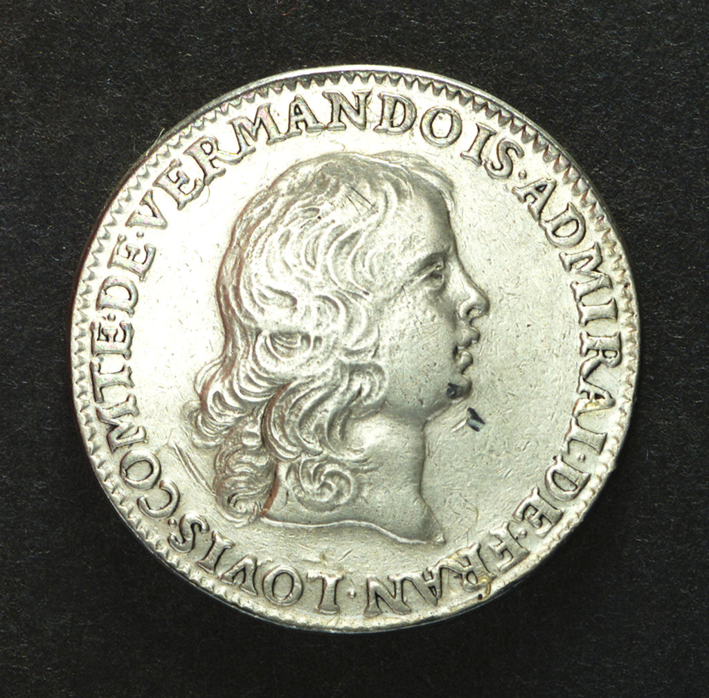 Detail of Counter commemorating the war against the Dutch and Spanish fleets; obverse by unknown