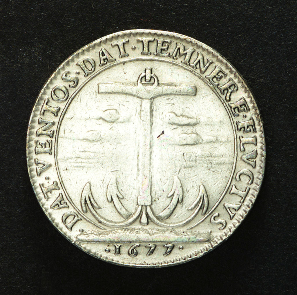 Detail of Counter commemorating the war against the Dutch and Spanish fleets; reverse by unknown