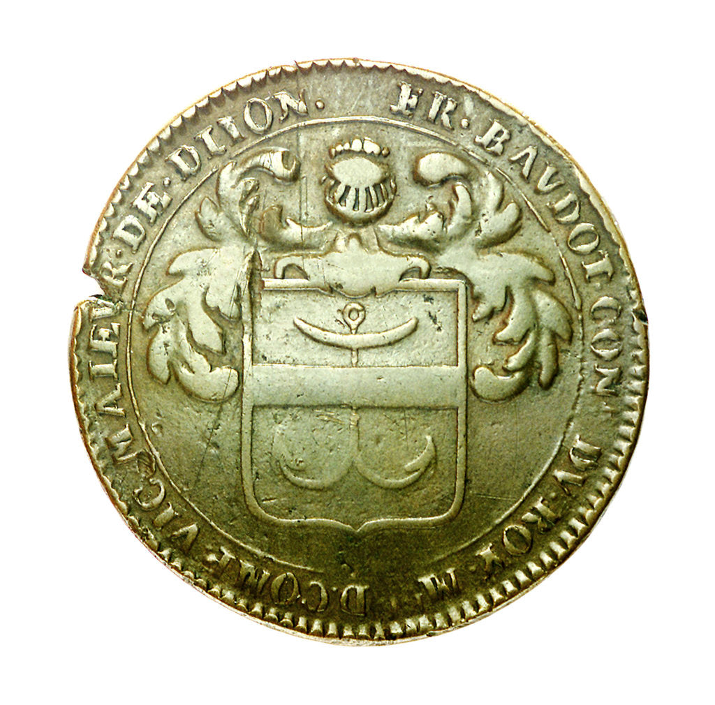 Detail of Counter commemorating F. Baudot, the King's Councillor; obverse by unknown