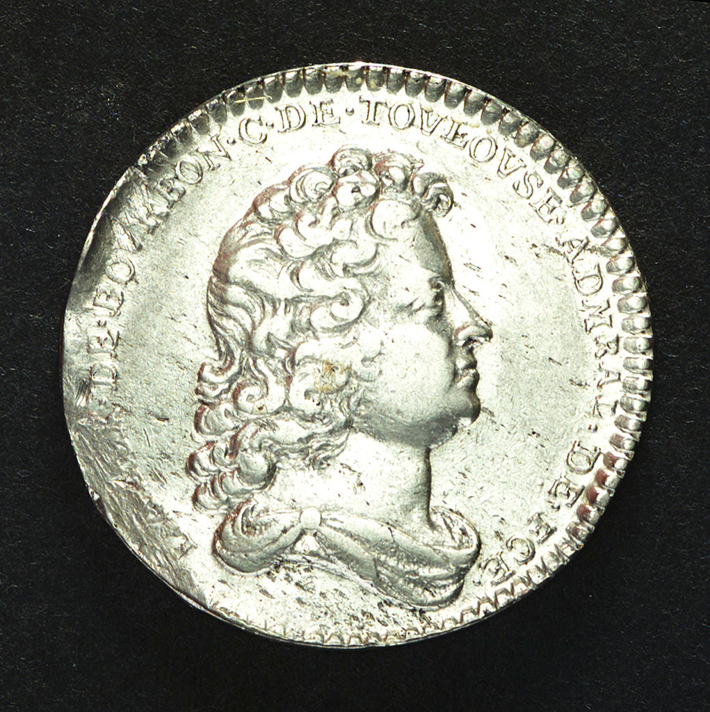 Detail of Counter commemorating the action off Beachy Head, 1690; obverse by unknown