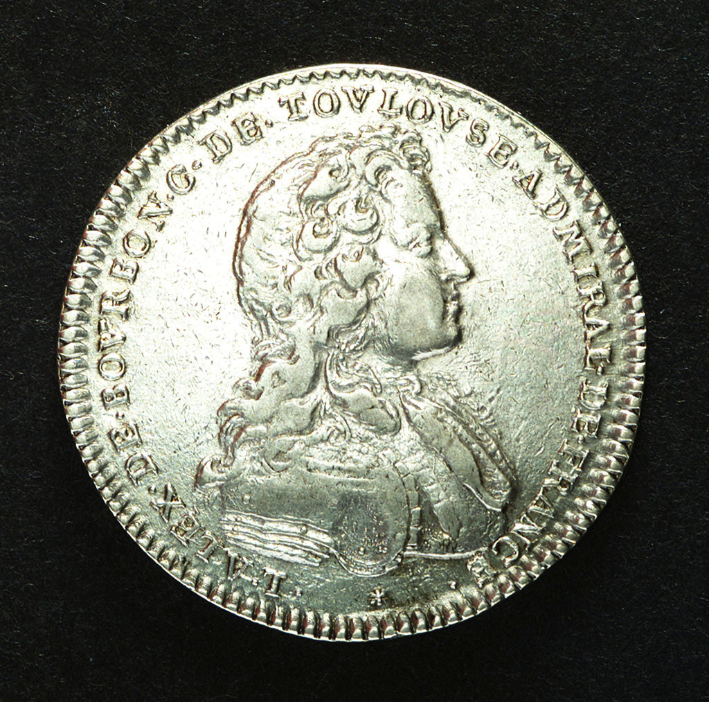 Detail of Counter commemorating success in Spain; obverse by unknown