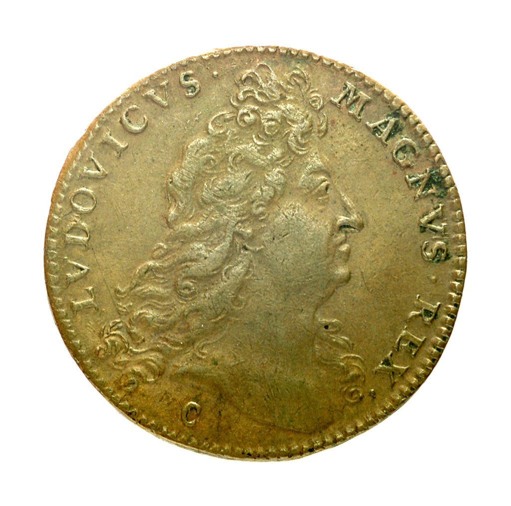 Detail of Counter commemorating success in Spain; obverse by C.