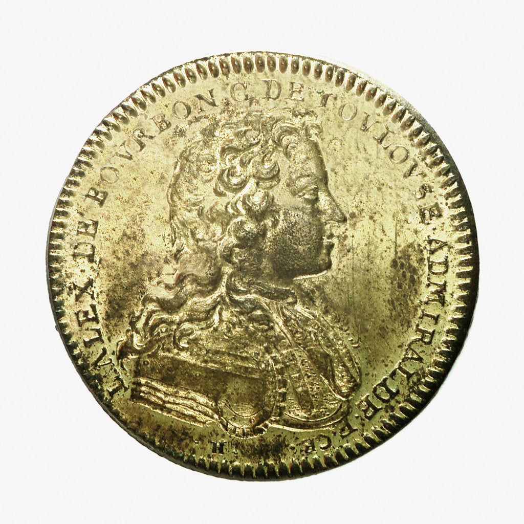 Detail of Counter commemorating the activity of Admiral J. Bart; obverse by H.