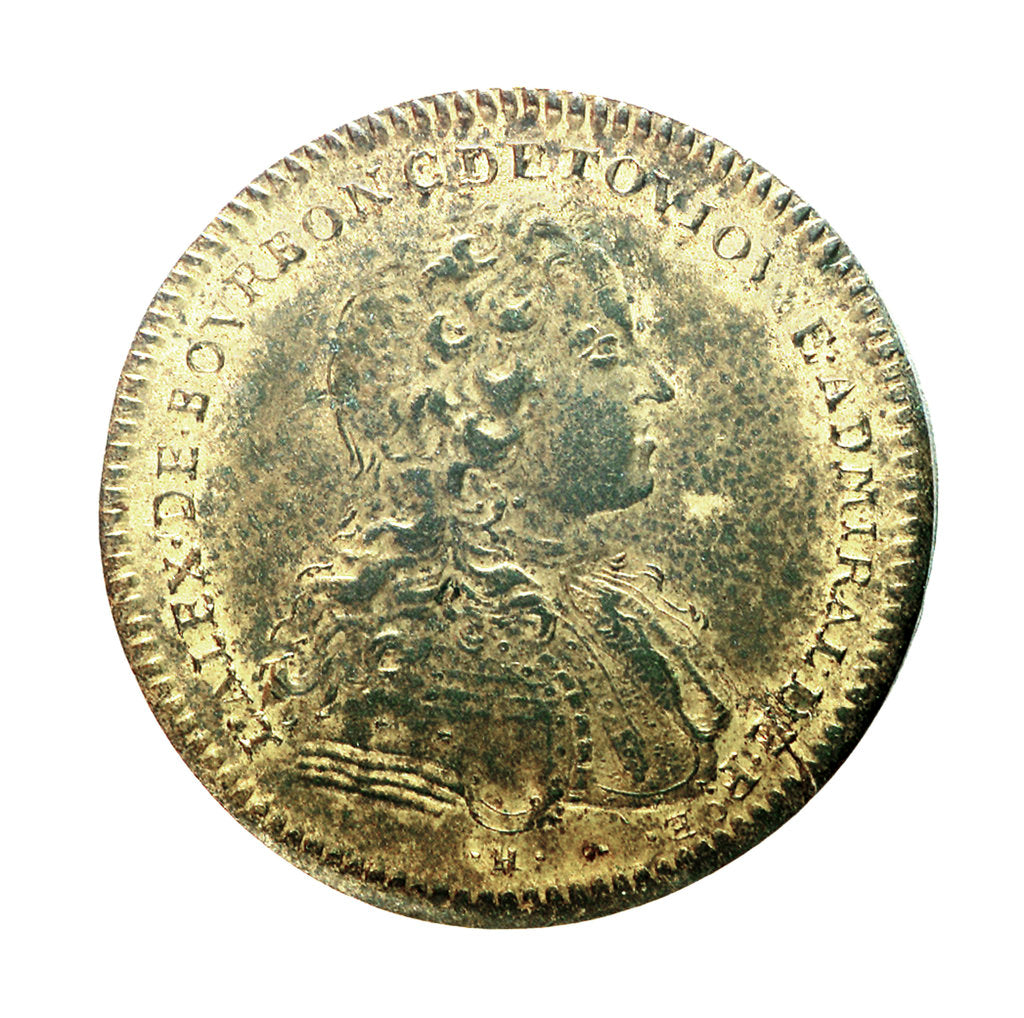 Detail of Counter commemorating the capture of Cartagena (Central America), 1697; obverse by H.