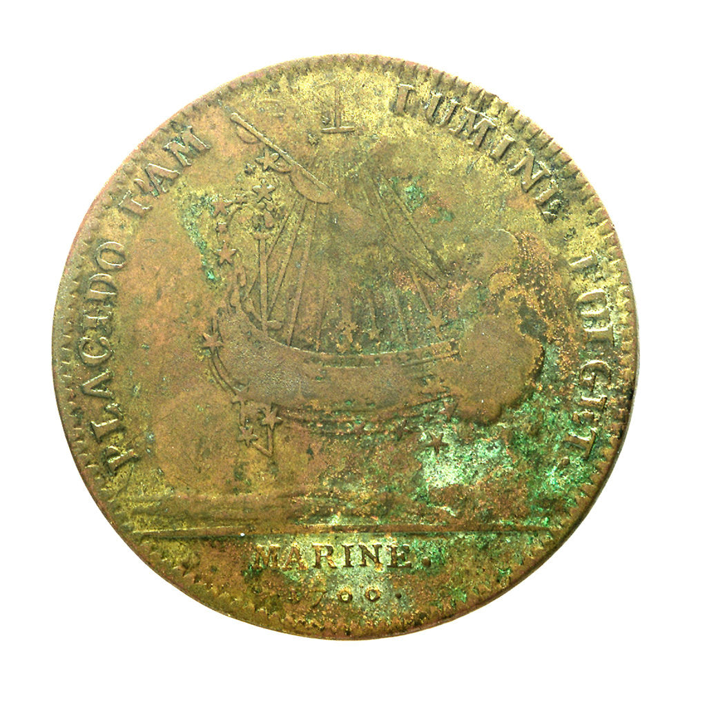 Detail of Counter commemorating Admiral Louis Alexandre de Bourbon, Comte de Toulouse (1678-1737); reverse by H. Roussel