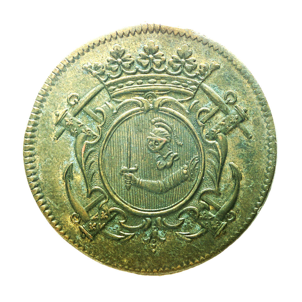 Detail of Counter commemorating Admiral de Tourville (1642-1701); obverse by unknown