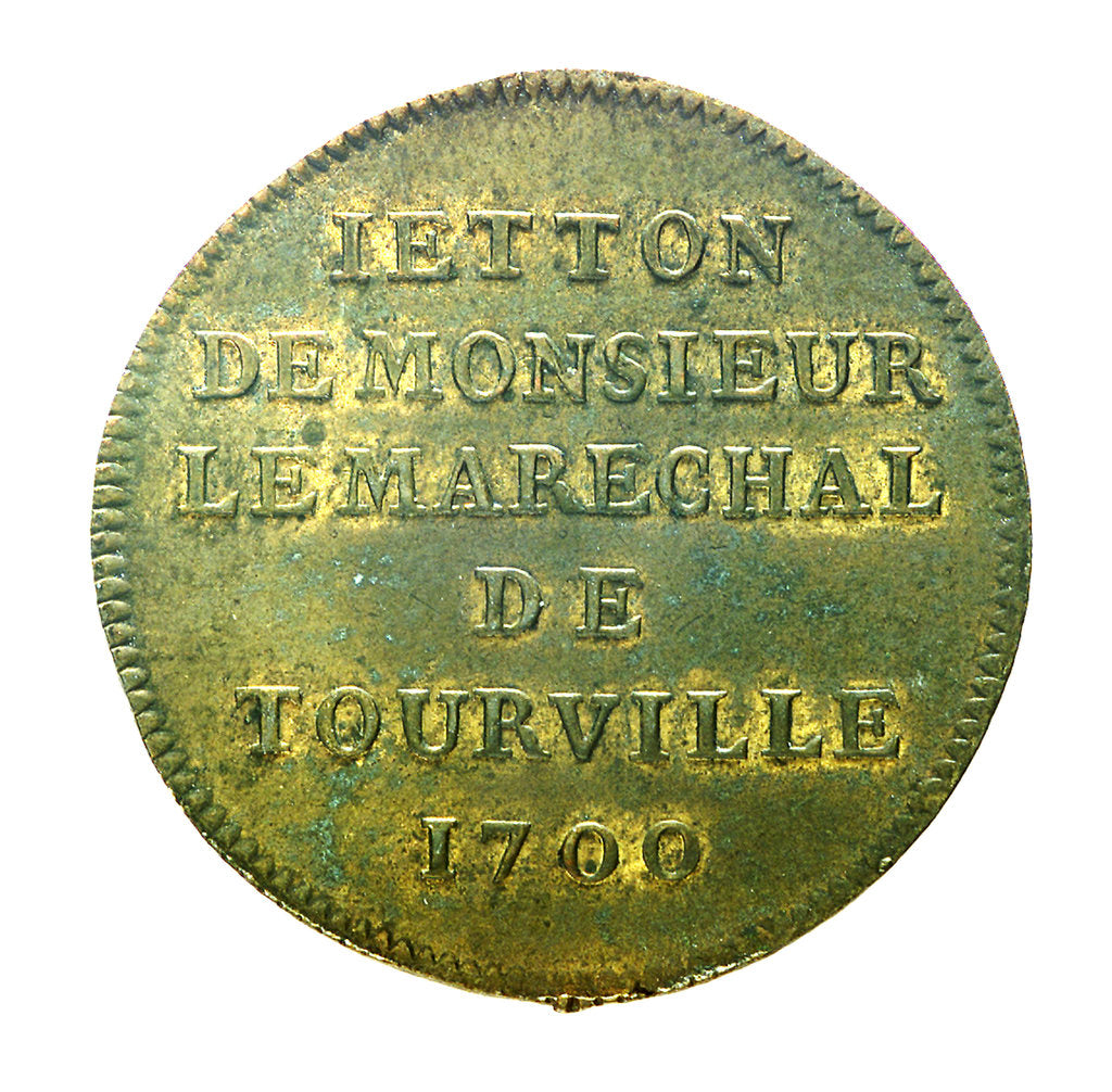 Detail of Counter commemorating Admiral de Tourville (1642-1701); reverse by unknown