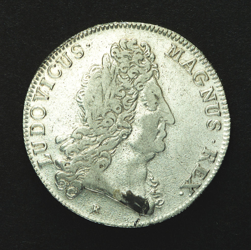 Detail of Counter commemorating the war of the Spanish succession; obverse by H. Roussel