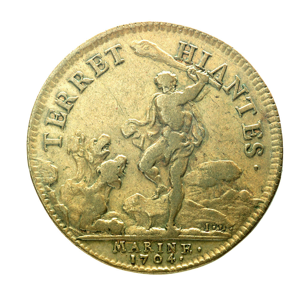 Detail of Counter commemorating the terror inspired by the French Fleet; reverse by H. Roussel