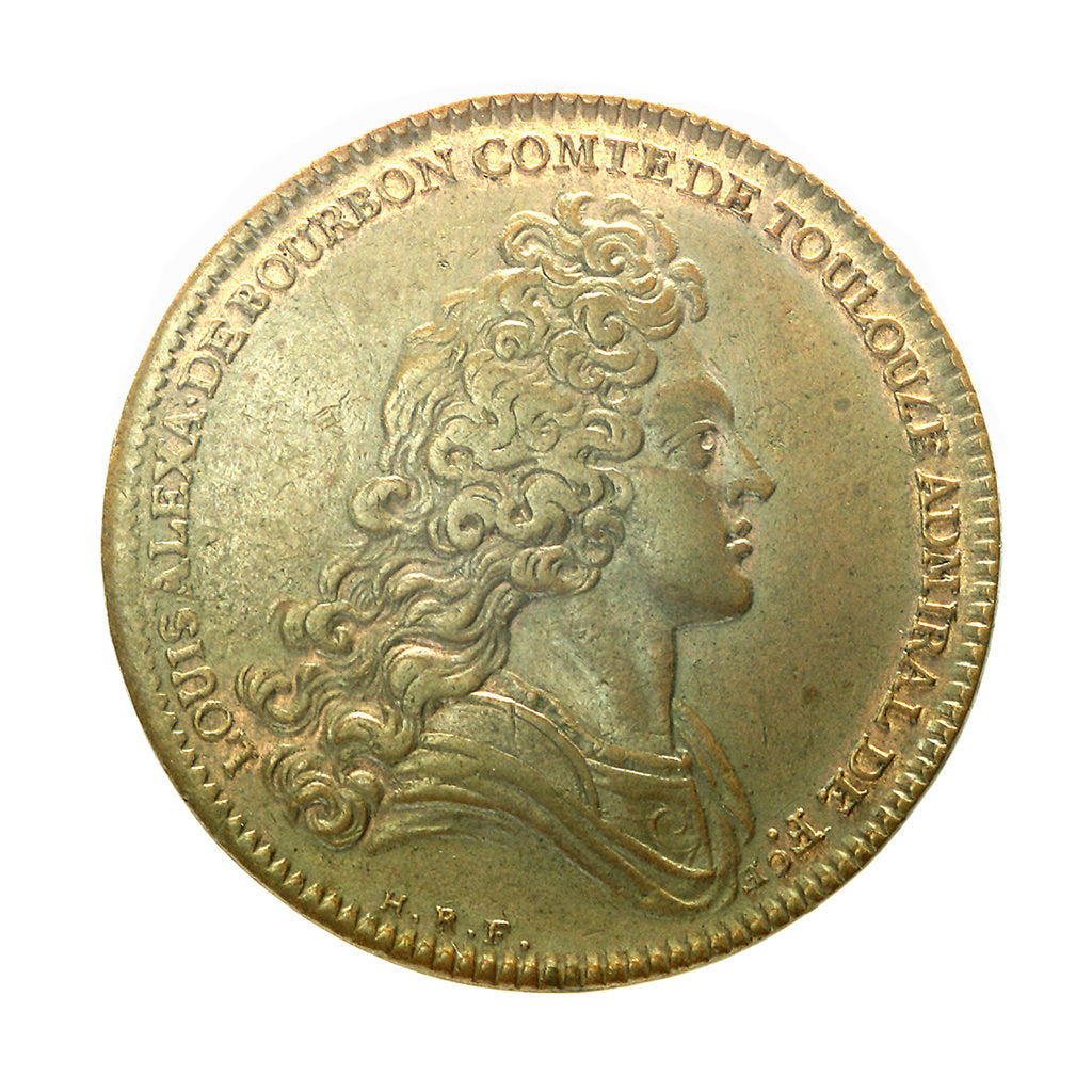 Detail of Counter commemorating the Battle of Malaga, 1704; obverse by H. Roussel