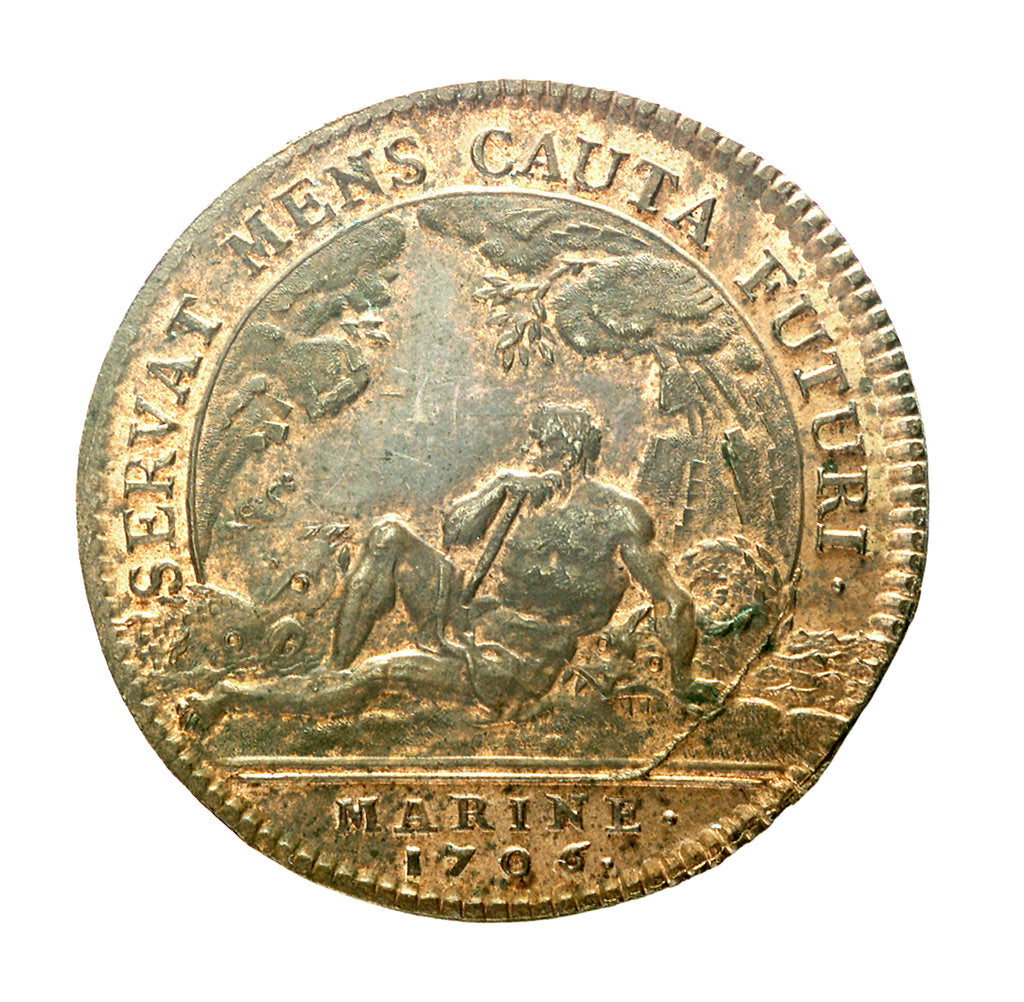 Detail of Counter commemorating the neglect of the Navy; reverse by H. Roussel