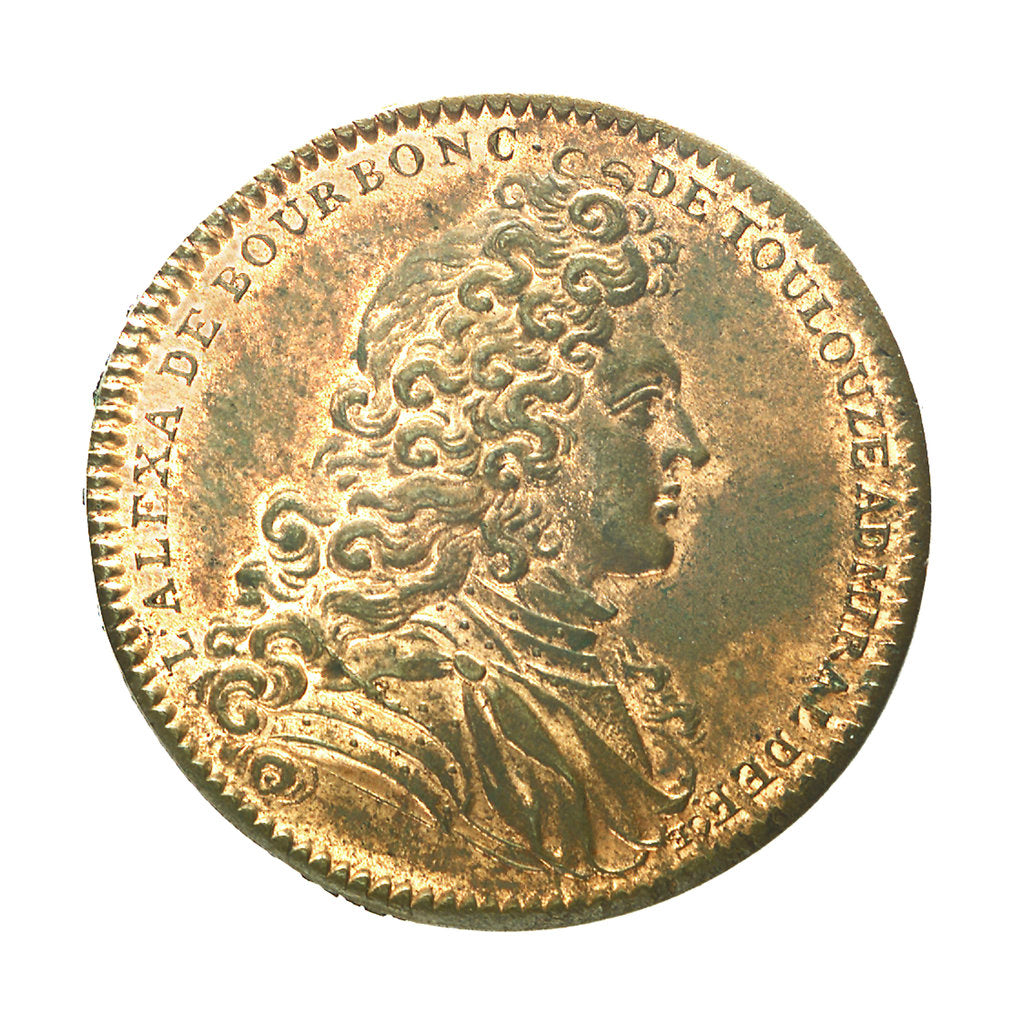 Detail of Counter commemorating the immobility of the French Fleet; obverse by unknown