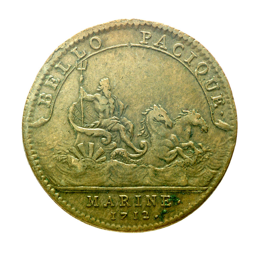Detail of Counter commemorating internal troubles in England; reverse by T. Bernard