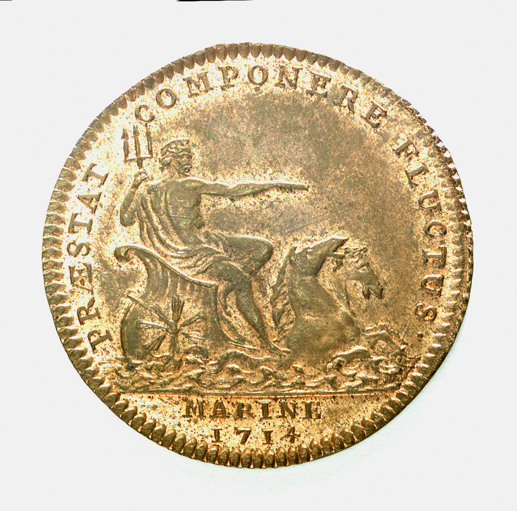 Detail of Counter commemorating the Peace of Utrecht, 1713; reverse by unknown
