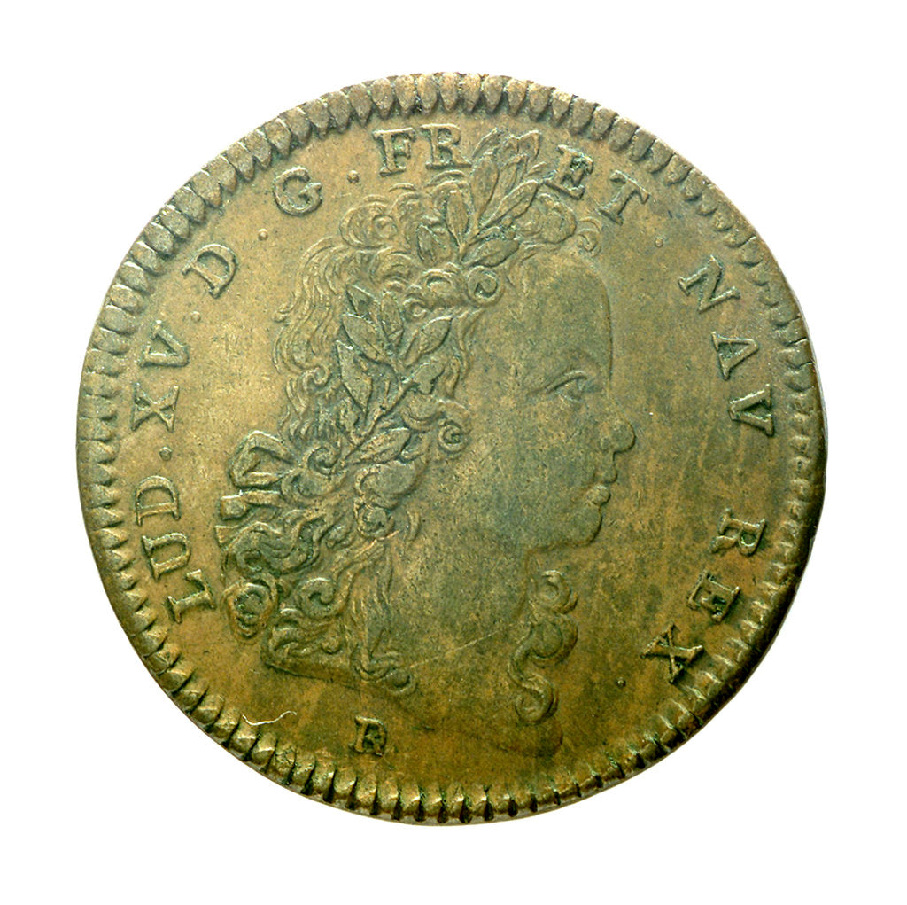 Detail of Counter commemorating the navy active in time of peace; obverse by J. Duvivier