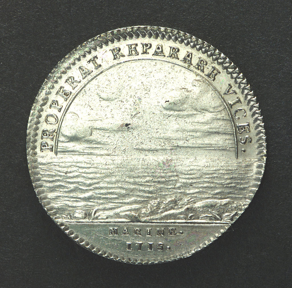 Detail of Counter commemorating service against Spain; reverse by unknown