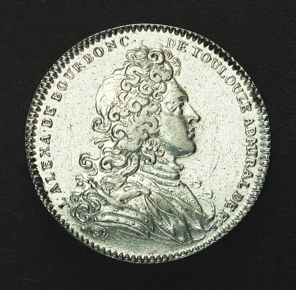 Detail of Medal commemorating the Ministry of Marine taken over by M Maurepas; obverse by J. Bernard
