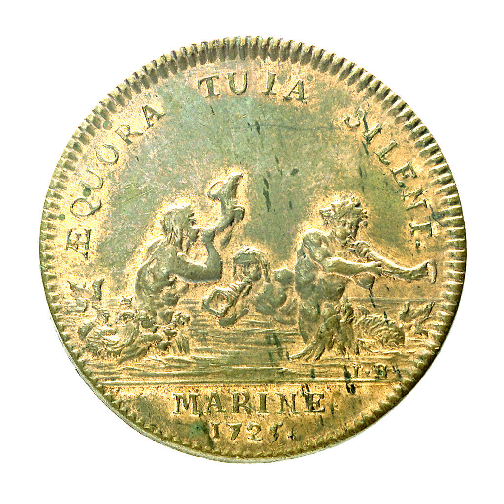 Detail of Counter commemorating peace with England; reverse by J. Bernard