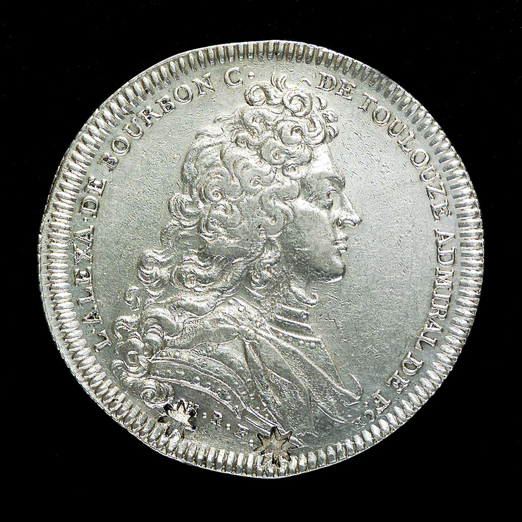 Detail of Counter commemorating the Navy inactive under Cardinal Fleury; obverse by H. Roussel