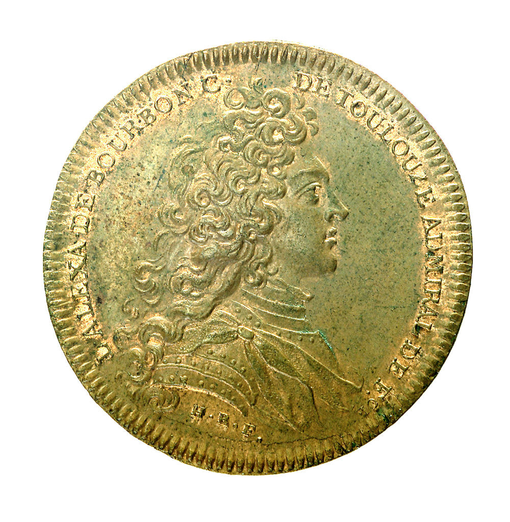Detail of Counter commemorating Admiral Comte de Toulouse and the hope of employment for the Navy; obverse by H. Roussel