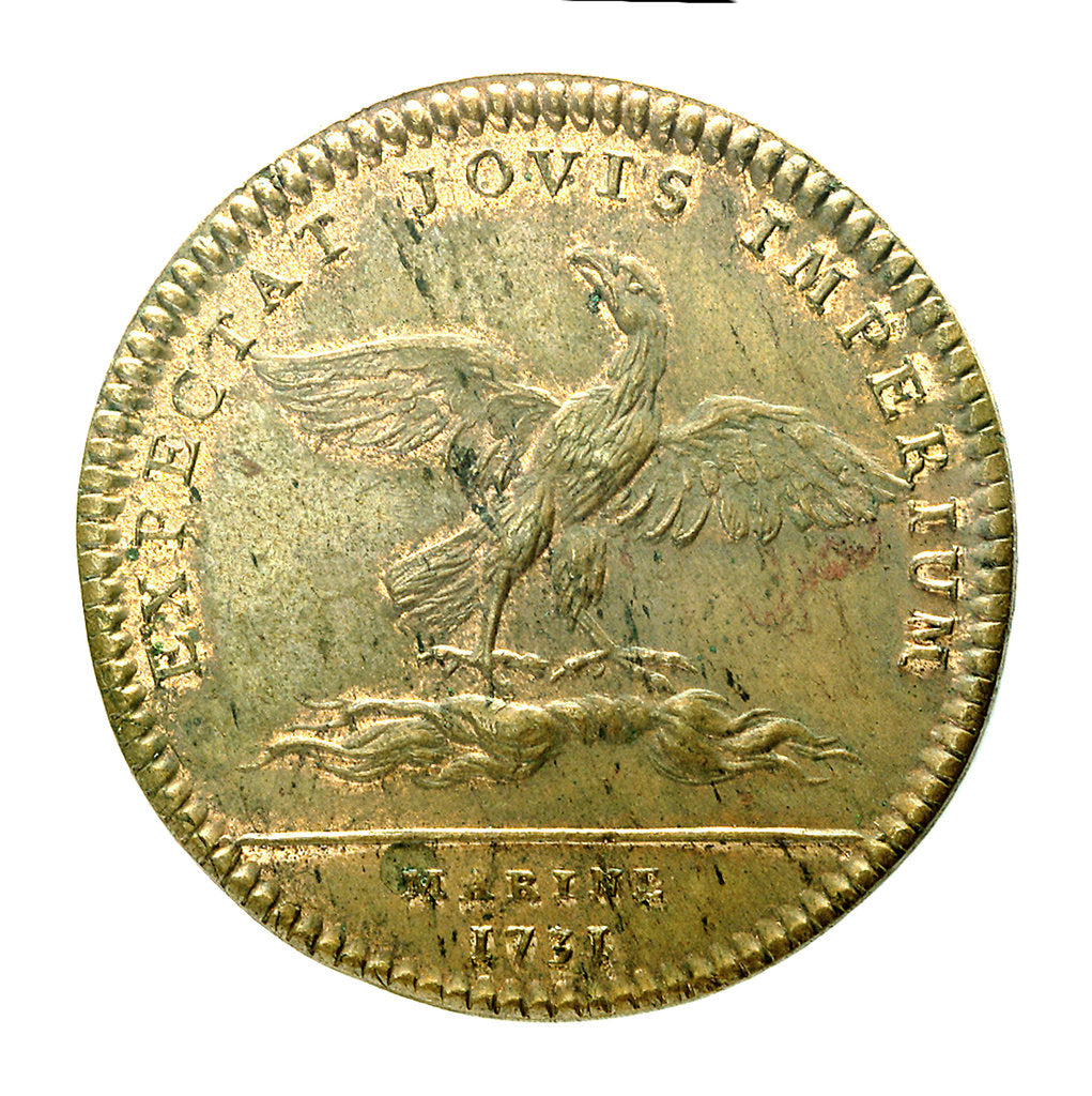 Detail of Counter commemorating Admiral Comte de Toulouse and the hope of employment for the Navy; reverse by H. Roussel
