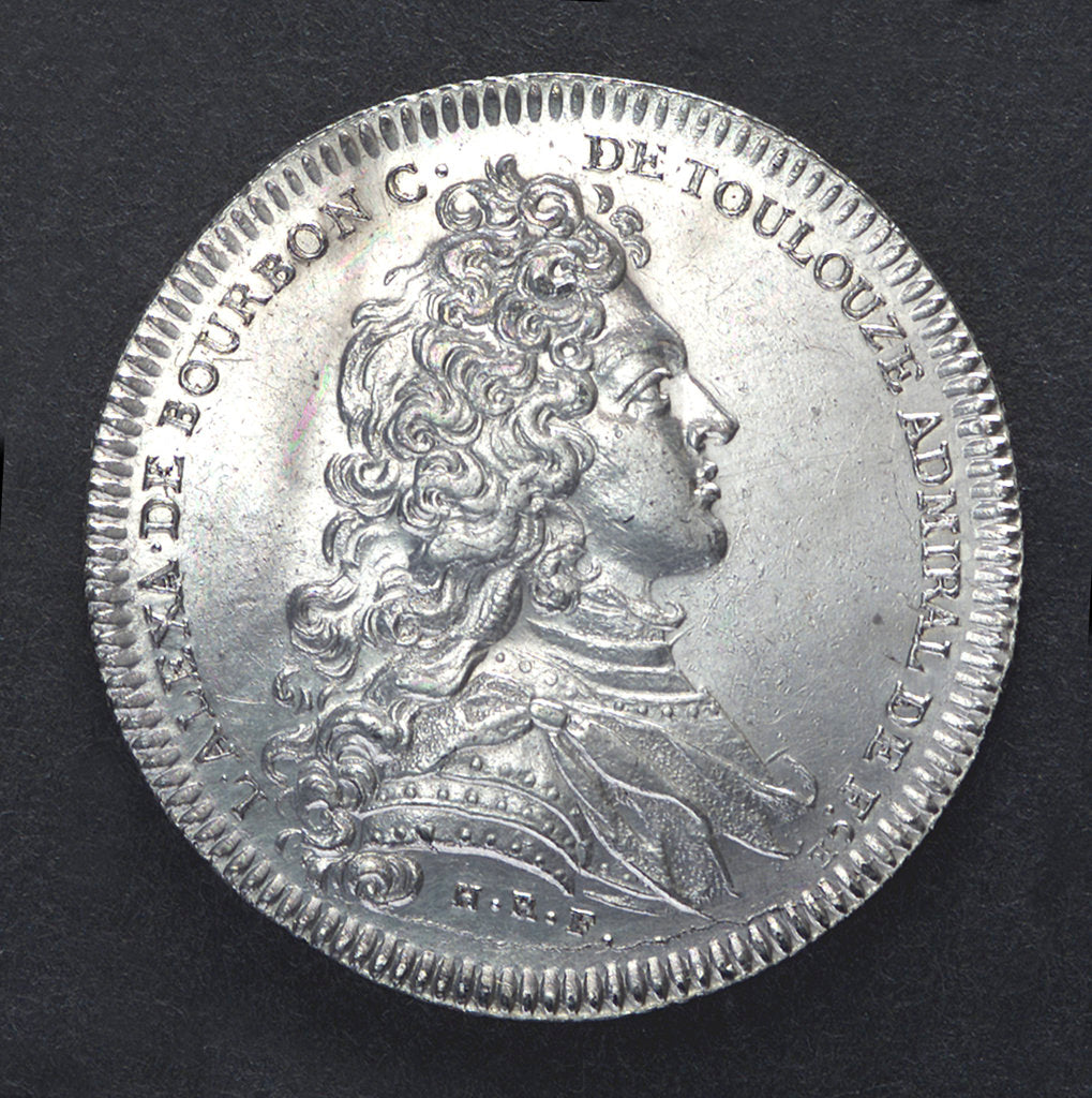 Detail of Counter commemorating the dispatch of a squadron to Danzig, 1735; obverse by unknown
