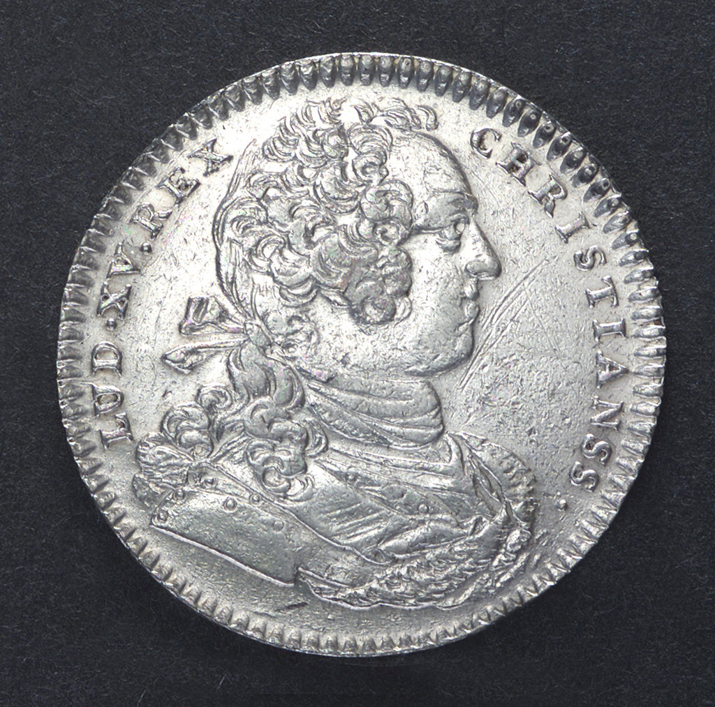 Detail of Counter commemorating galleys being fitted out; obverse by J. Bernard